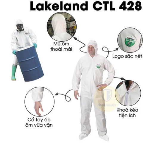 Bộ quần áo chống hóa chất Lakeland CTL428